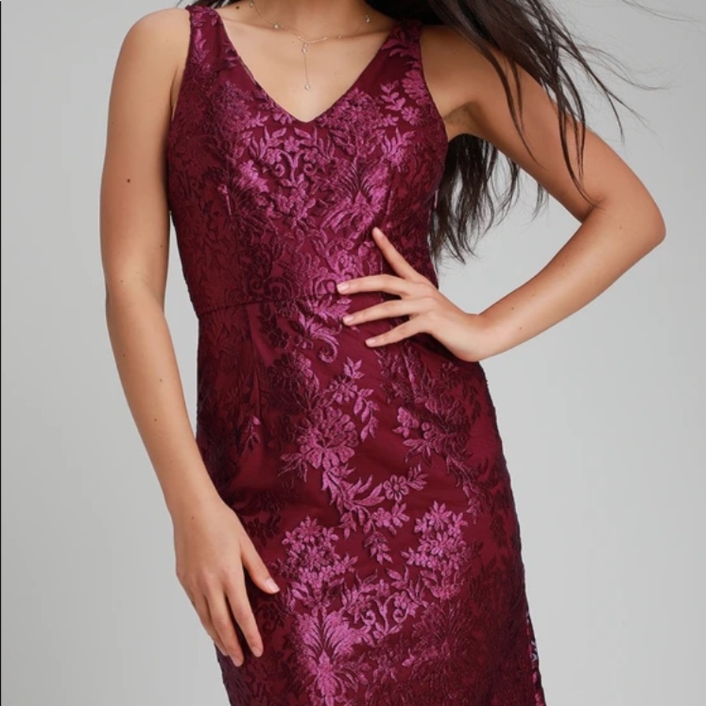 Lulus Cocktail Cutie berry sleeveless mini dress